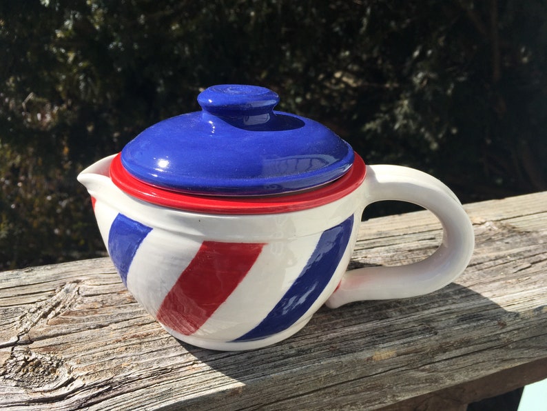 Barber Pole Shaving Scuttle With Lid - Etsy