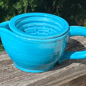 Caribbean blue shaving scuttle