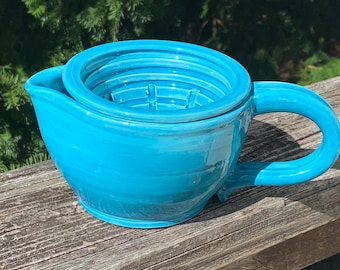 Caribbean blue shaving scuttle