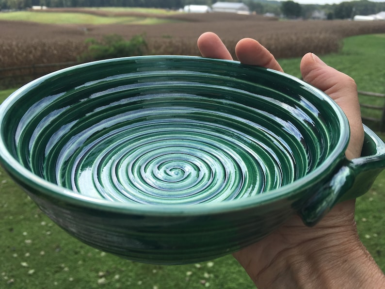 Shaving Bowl With Thumb Handle Etsy