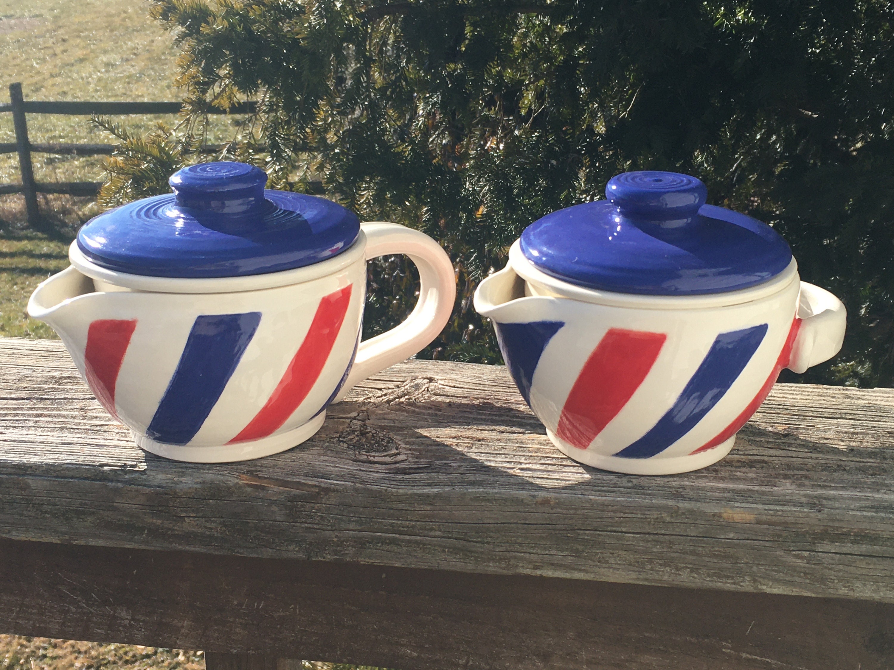 Barber Pole Shaving Scuttle With Lid - Etsy