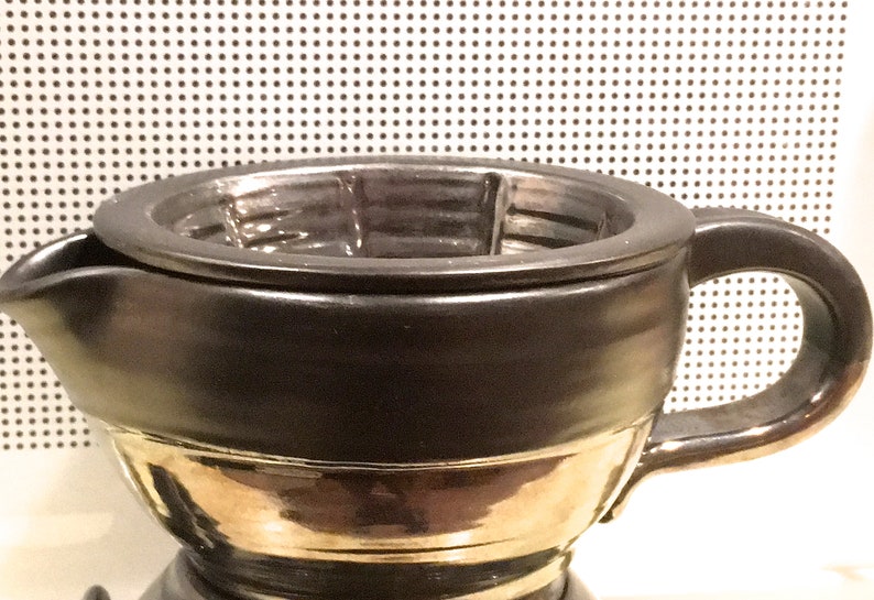 Shaving Scuttle Antique Brass and Satin Black Etsy