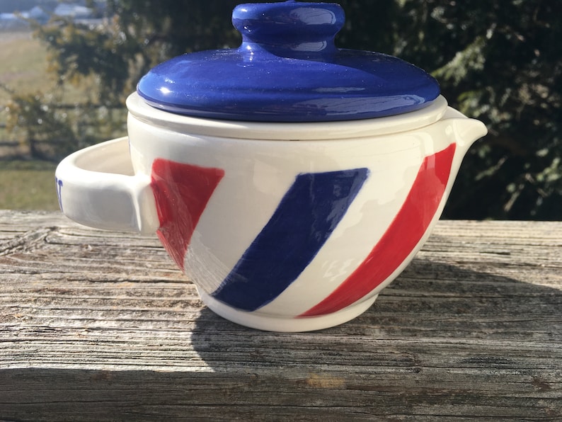Barber Pole Shaving Scuttle With Lid - Etsy
