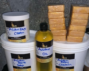 2Kg set AsIIan Jumbo combo Pack, Triple action Body cream, face cream Paste soap/ 12 bar soap plus brightening oil all in 2kg Wholesale set