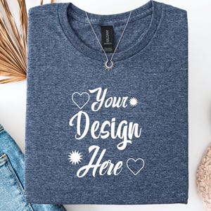 Custom Text T-Shirt, Design Your Own Personalized Gildan T-shirt, Perfect Gift for Men & Women