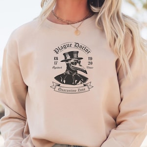 Gothic Pest Doktor Sweatshirt - Dunkler Humor Geschenk für neue Ärzte - Schwarzer Tod Hoodie - Geschenk für Abschlussfeier für Mediziner