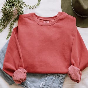 Comfort Colors 1566 Blank-Colored Sweatshirt, Vintage Inspired Jumper, Personalized Pullover, Comfortable Sweater, Cozy Unisex Sweatshirt