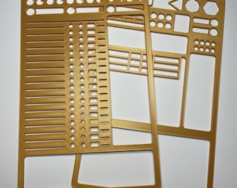 3D Printed D&D Character Sheet Stencil Kit – Modular Reusable RPG Template with Pen