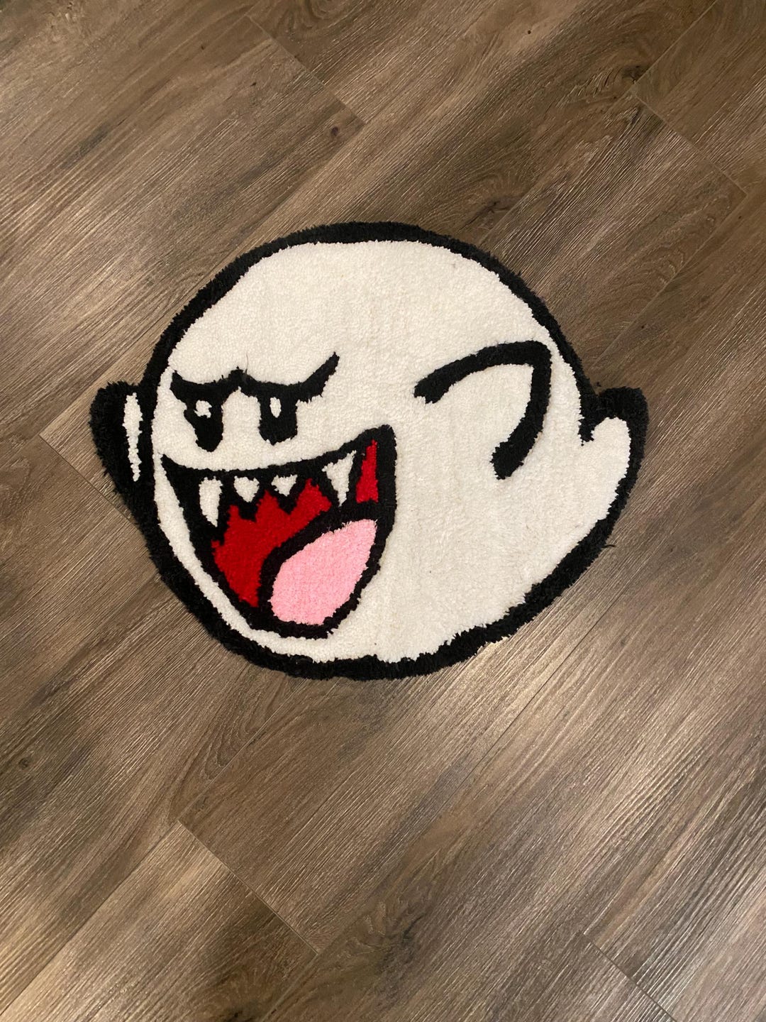 Mario Boo Rug Handmade Mario/boo Rug - Etsy