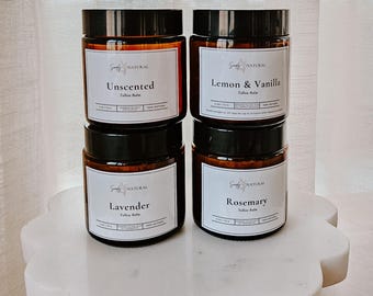 Whipped Tallow Balm Grass Fed and Finished Beef Fat Skincare Tallow Moisturizer