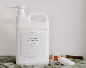 Natural Liquid Laundry Detergent | Handmade for Sensitive Skin Safe Organic Detergent Pump
