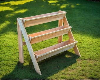 Plano de jardinera angular de tres niveles: Jardín exterior moderno (archivo PDF)