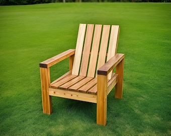 Plano de silla de patio moderna: Carpintería DIY (PDF) (Descarga digital)