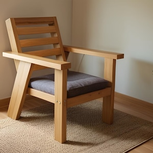 Plan de chaise d'extérieur moderne à faire soi-même : meubles de terrasse et de jardin (téléchargement PDF)