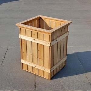 DIY Cedar Planter Box Plan: Square Large Flower Box, Woodworking Project (PDF Download)
