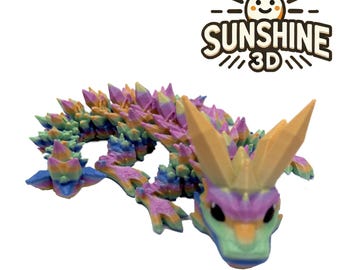 Gelede kristallen draak – 3D-geprint fidgetspeeltje