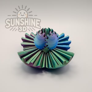 3D Printed Gear Ball Fidget Toy – Transformable Stress Relief Sphere, Colorful Desk Gadget, Unique Gift for Kids & Adults, Sensory Play