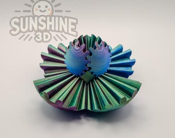 3Dギアフィジェットトイ、変形可能なストレス解消グッズ、PLA