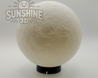 3D Printed Moon Lamp, NASA Lunar Surface, Home Decor Nite Light