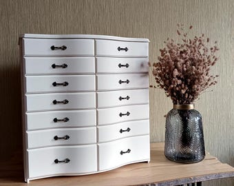 Beige double-sided floss storage cabinet, Original embroidery organizer.