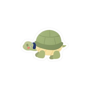 Calcomanías de vinilo troqueladas de tortuga, adorables pegatinas de pared para niños, decoración ecológica para el hogar, regalo perfecto para amantes de los animales.