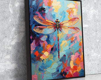 Libélula vívida: decoración de pared con insectos bohemios modernos