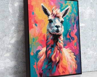Lienzo de llamas vívidas / Pintura colorida de vida silvestre con colores abstractos y fluidos