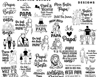 171 German Papa SVG Bundle, 171 Designs instant digital downloads