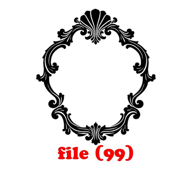 Svg Rococco 151 Rococo Frame SVG Bundle Vintage Ornate Baroque Border Clipart ...