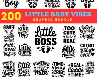 Baby Quotes SVG Bundle | Infant Clipart (Digital Download