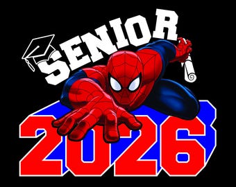 Abschlussfeier Spiderman 2026 Senior PNG digitaler Download