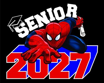 Graduation Spiderman 2027 Senior PNG digital download