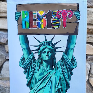 Resist Garden Flag Anti-Trump Statue of Liberty