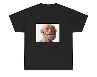 Camiseta con meme de cara de troll realista / Camiseta gráfica de meme de Internet