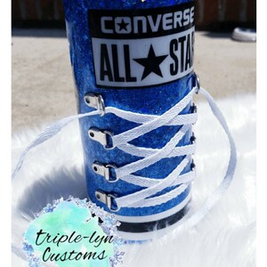 Glitter Inspired Converse Shoe Custom Tumbler/ Custom Glitter | Etsy