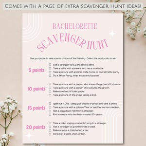Bachelorette Party Scavenger Hunt Game with EXTRAS, Bachelorette Activity, Hen Night Games, Printable Scavenger Hunt, Bridal Party