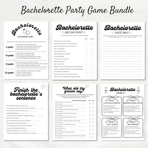 Bachelorette Party Game Bundle, Bach Weekend, Bachelorette Activity, Hen Night Games, Printable Scavenger Hunt and More Games, Bridal Party