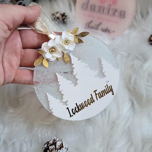 Custom Clear Acrylic Christmas Ornaments, Personalized Acrylic Gifts for Family and Teachers, Holiday Decor, Christmas Tree Acrylic Ornament