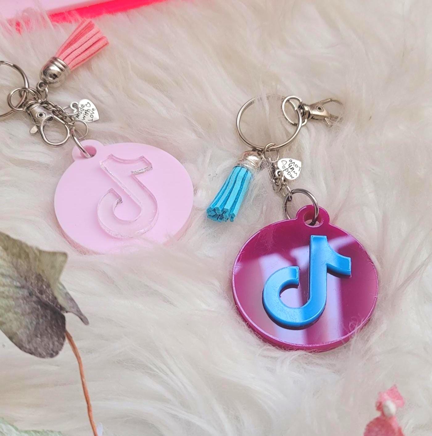 Acrylic NFC Keychain, Custom Logo Business Social Media Keychain ...