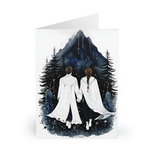 Personalisiertes heidnisches Briefpapier-Set für Hochzeiten, Duschen oder Partys 5er-Pack, Grußkarten, anpassbare Grußkarten