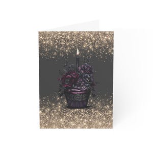 Cartes de voeux, carte d'anniversaire gothique, « Célébrez la beauté du noir », 1 pièce, 10 pièces, 30 pièces, 50 pièces, cadeau sombre et mystérieux pour un ami, occulte