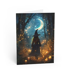 Witch Birthday Greeting Cards, Magic and Laughter Card, Cauldron of Joy, Enchanted Birthday Card, Wicca Occult Greeting Card, Pagan