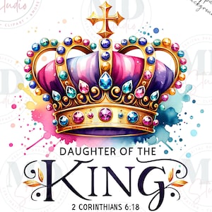 Daughter Of The King PNG, Christian Art, Armor Of God, Gift Ideas PNG, Bible Verse File, Art Download PNGs, Christian Warrior Princess PNG