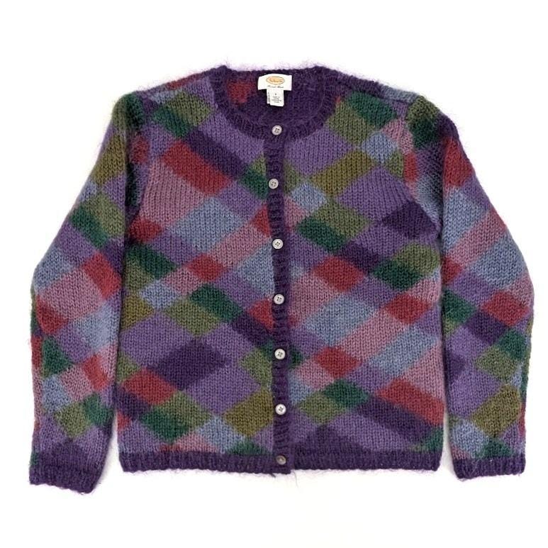 Argyle Cardigan Mohair - Etsy
