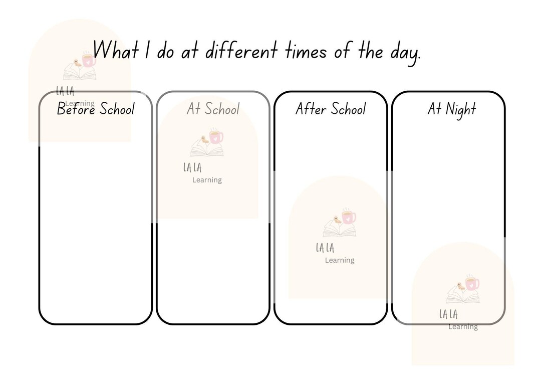 Sequencing Events and Times Worksheet - Etsy