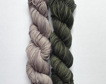 Hand Dyed DK weight yarn | Superwash Merino 8 ply yarn | 50g/137yd skeini