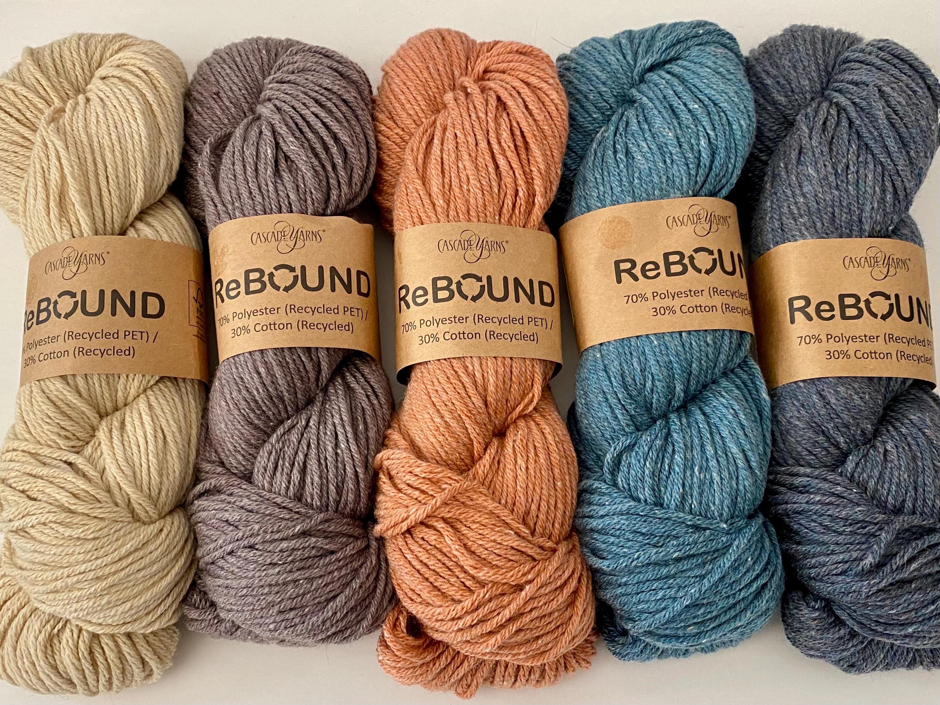 Cascade Rebound | Worsted Weight Yarn | 4 colors available | 100% post-consumer recycled materials