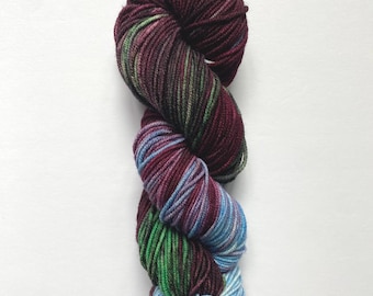 Hand Dyed Superwash Merino and Bamboo Blend Yarn | Fingering/Sock Weight | 80/20 SW Merino/Bamboo | 100g/473yds | just one skein remaining!