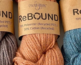 Cascade Rebound in color 07 Nectarine - 2 skeins left | Worsted Weight Yarn | 100% post-consumer recycled materials | 100g skein