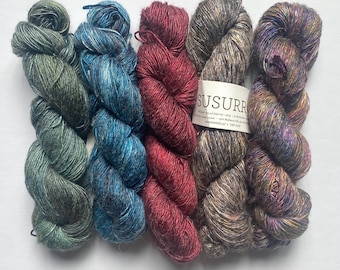 Malabrigo Susurro | 100g, 325yd skein | DK/Sport Weight | 50/25/25% Mulberry Silk, Merino Wool, Linen